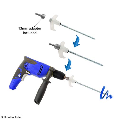 Adventure Seeka 15 Pack - Super Heavy Duty Threaded Tent Stakes - Screw Style Glow-In-The-Dark Ground Anchor Pegs - Hex Head Driver And Convenient Storage Bag Included #TOP7