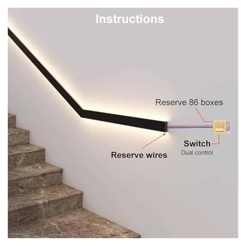 Pasamanos LED con sensor de movimiento para pared con iluminación regulable de seguridad 5