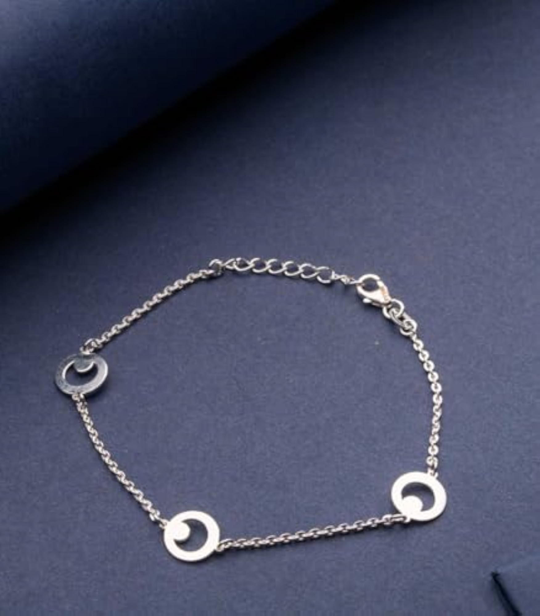 Women's 925 Sterling Silver Adjustable Bracelet with Hallmark