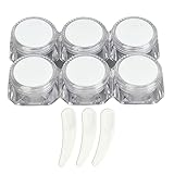 Tarros de plástico con forma de diamante de 3,2 cm para viajes, reutilizables, para viajes, para senderismo, camping, 6 unidades, material plástico