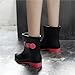 POAUYHB Women's Rain Boots Women's Fashion Rain Boots Short Tube Outdoor Anti-slip Waterproof Shoes Versatile Low Top Rubber(Black B,6)
