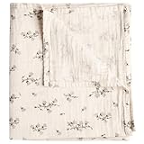 (Bluebell) スワドル おくるみ ブランケット 新生児 夏 春 ガーゼ 男の子 大判 北欧 可愛い キャンプ garbo&friends ガルボアンドフレンズ Swaddle Blanket 夏用 御洒落 アウトドア 春 退院 膝掛け おしゃれ グレー コットン 110x110cm 199002