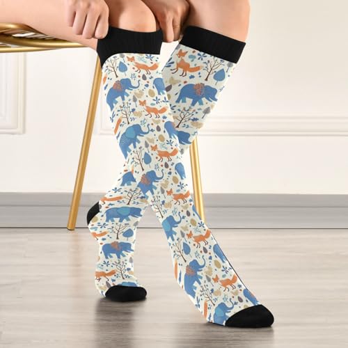 Image of Wusikd Cats Compression Socks for Women and Men Circulation Cute Long Socks for Athletic Running 1