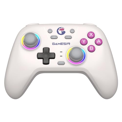 GameSir Nova Wireless Switch Pro Controller para Switch/Lite/OLED, controladores de Switch com JoySticks de efeito Hall, LED RGB, recarregável de 1200mAh, turbo, programável, controle de movimento