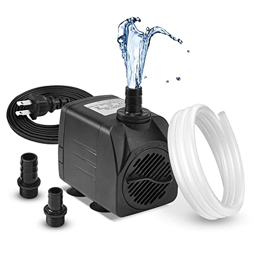 Image of DaToo 400GPH 25W Submersible Water Pump Fountain Pump Ultra Quiet For Aquariums Fish Tank Pond Fountain Statuary Water Feature Hydroponics