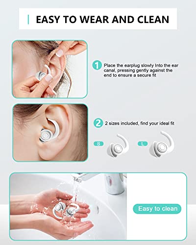 SUPCEAT-Ear-Plugs-for-Sleeping-Noise-Canceling-2-Pairs-ReusableWashable-Earplugs-Sound-Blocking-Sleeping-Soft-Silicone-Noise-Reduction-Ear-Plug-for-Sleep-Music-Parties-Festivals-ConcertsWhite
