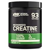 Optimum Nutrition Creatina Monoidrata Micronizzata in Polvere, Creatina Pura al 100% - Integratore per Migliorare Forza e Performance Muscolare, Pre e Post Workout, Senza Aroma, 317 g (93 Porzioni)