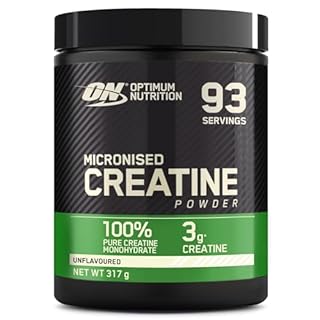 Optimum Nutrition Creatina Monoidrata Micronizzata in Polvere, Creatina Pura al 100% - Integratore per Migliorare Forza e Performance Muscolare, Pre e Post Workout, Senza Aroma, 317 g (93 Porzioni)