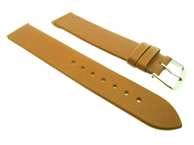 Bracelet en cuir marron 12 mm XL de montre Rece Binz style vintage quotidien
