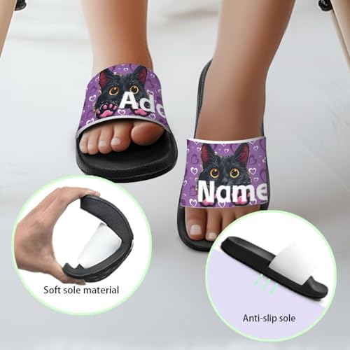 Image of Unisex Slides for Girls Boys Comfortable Slippers Slides Non-slip Shower Shoes House Fashion Thick for Indoor & Outdoor Gifts
