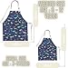 BABYBOET Kids Aprons for Girls and Boys, Toddler Apron with Pocket for Painting, Cooking, Baking, Gardening and Crafts – Apron for kids with Adjustable Neck Strap - Dinosaur Alphabet Blue