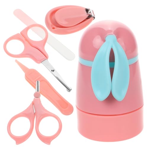 Yardwe Nail Care with Cute Case Includes Nail Clipper Scissors Nail File and Tweezers for Essential Nail Trimming Kit