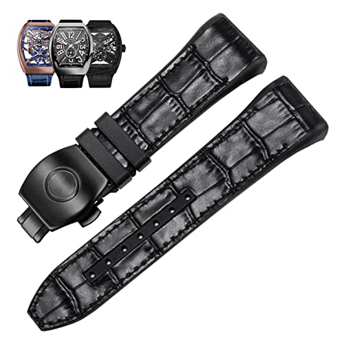 Bracelet de montre 28 mm nylon silicone boucle déployante Franck Muller V45