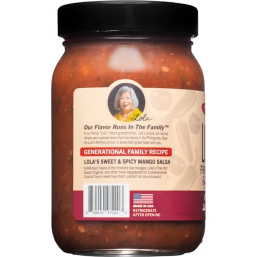 Lola\'s Fine Hot Sauce Cherry Jalapeño Salsa - Sweet & Slightly Spicy | Fresh Tomato, Cherry & Jalapeño Blend | Flavorful & Versatile, 16oz Jar
