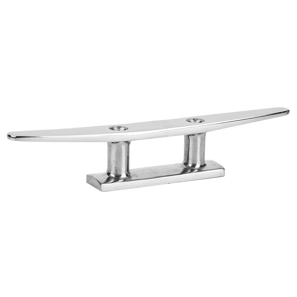 Yctze Stainless Steel Boat Cleat, Mirror-Polished Marine Rope Base, 8-inch Boat Accessory, Stainless Steel Cleat, Boat Parts