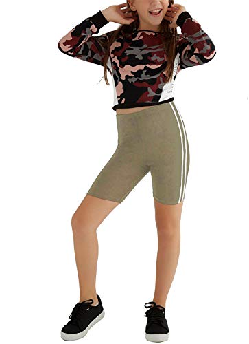 Pantalones cortos de ciclismo que no aprietan elásticos y cómodos para niños de 11-12 años