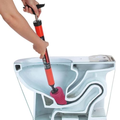 Wmool High Pressure Toilet Unblock a Shot, Toilet Plunger Kit High Pressure Air Drain Clog Remover Plumbing Tool for Sink Bathroom Kitchen Bathtub
