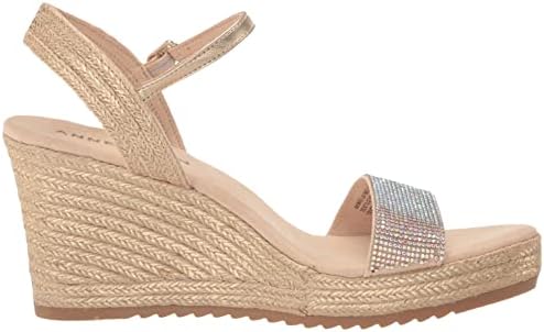 Anne Klein Women's Wella Wedge Sandal, Platinum, 10 | Image 5