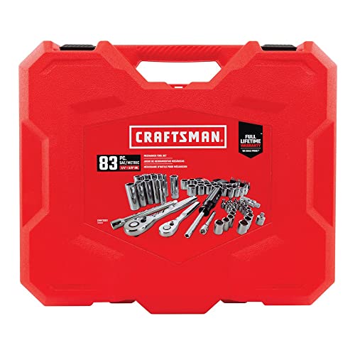 CRAFTSMAN Mechanics Tool Set, SAE/Metric, 1/4-Inch Drive, 83-Piece (CMMT12021) - image 3