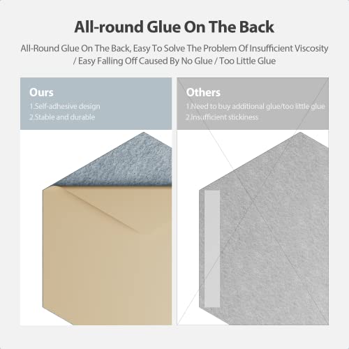 Image of 12 Pack Hexagon Acoustic Panels Self Adhesive Sound Proof Foam(Blue Gray)