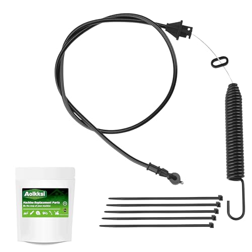Image of 175067 Deck Clutch Cable for Craftsman LT1000 LT2000 42'' Riding Lawn Mower Tractor Husqvarna Poulan Ariens Sears DLT3000 Lawnmower Parts Replaces 169676 532169676 532175067 21547197 21547184