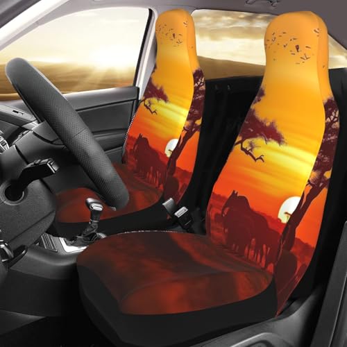 Housse de siège de voiture coucher de soleil africain pour vos voyages en famille