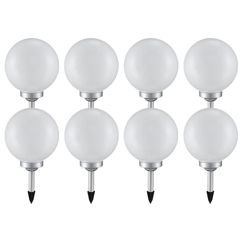 Solarleuchte Kugel Garten LED Gartendeko Solarkugel für Außen 20 cm Kugelleuchte Solar, Leuchtdauer ca. 6-8 Stunden, H 62 cm, 8er Set
