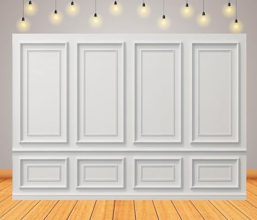 Fondo fotográfico blanco clásico 7x5 ft vintage miniatura 3
