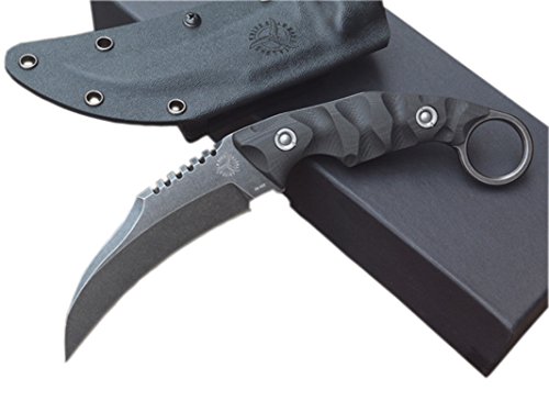 MASALONG Olecranon Claw Tactical Handle Outdoor Hunting Knife Steel VG-10 (Cangshi Stone wash)