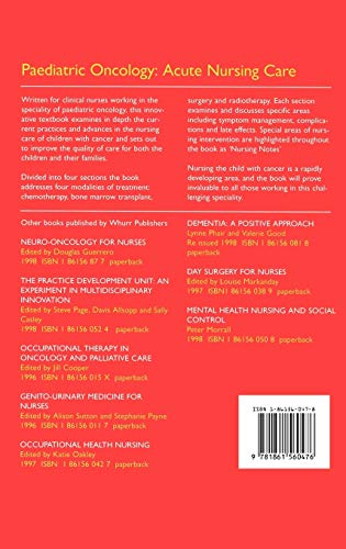 Paediatric Oncology: Acute Nursing Care