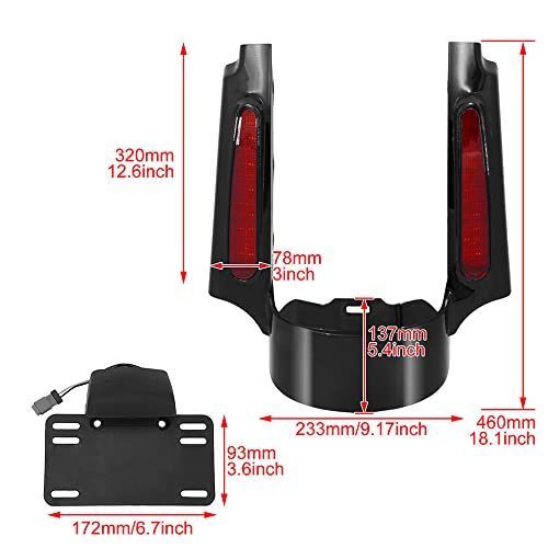 Conjunto De Luzes Traseiras Para Pára-choque Traseiro De Motocicleta Led Para Harley Touring 2009-20