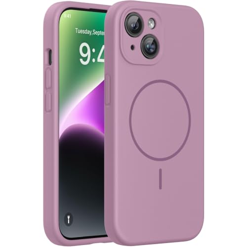 Miracase Magnetic for iPhone 14 Plus Case, Silicone, Blackcurrant