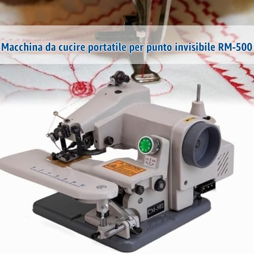 Macchina da Cucire per Orlo Invisibile, 10 Aghi, Lunghezza del Punto Regolabile, apparecchiatura Industriale elettrica a Bassa rumorosità per la Produzione di Abbigliamento e la Sartoria.