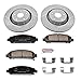 Power Stop K5865 Front Z23 Carbon Fiber Brake Pads with Drilled & Slotted Brake Rotors Kit