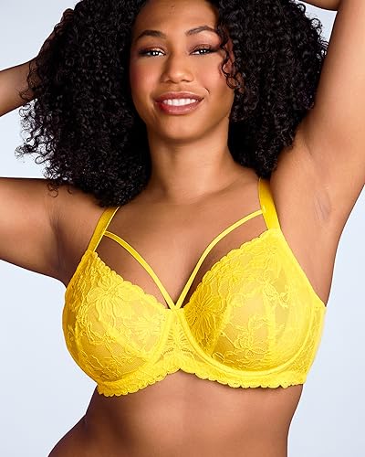 Image of HSIA Minimizer Bras for Women Full Coverage, Unlined Lace Sexy Plus Size Underwire Bra for Large Breasts