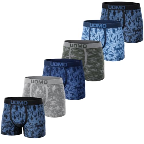 Nakloe - Pack 6 - Calzoncillos Hombre Boxer - Boxer Hombre Pack - Sin Costuras - Ropa Interior - Elasticos (FR/ES, Letras, M, L, Regular, Regular, Multicolor)