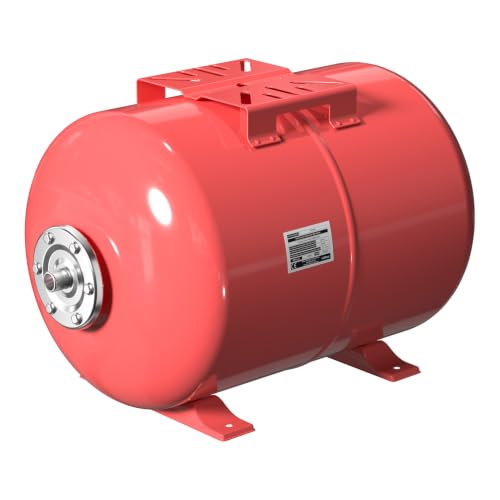 Wiltec Ausdehnungsgefäß 50 Liter horizontaler Membrankessel für Hauswasserwerke und Druckerhöhungsanlagen mit EPDM Membran