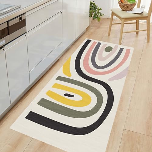 Alfombras cocina antideslizante pasillo vinílica lavable 80x100cm moderna interior B 5