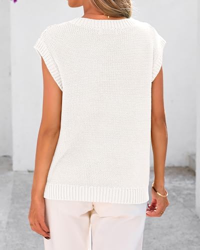 BTFBM Women's Oversized Sweater Vest 2025 Fall V Neck Casual Sleeveless Sweaters Loose Cable Knit Summer Pullover Tops3