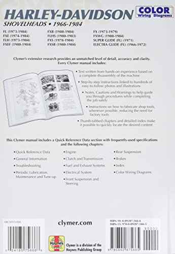 Clymer Harley-Davidson Shovelheads 1966-1984: Service, Repair, Maintenance - Image 2