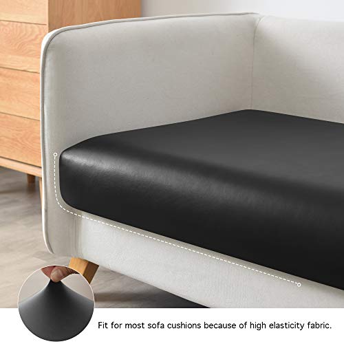 Yates Home Pu Leather Couch Sofa Cushion Slipcover Water-Proof Elastic Chair Rv Seat Covers Loveseat Sofa Furniture Protector Slip Cover For Settee Seater Replacement In Living Room（Chair, Black） #TOP4