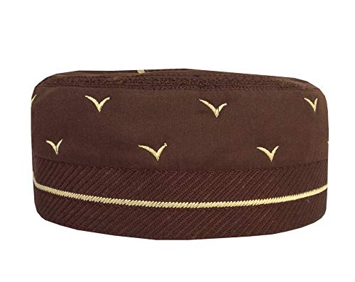 NDA Special Men's Prayer Hat Skull Cap Pakistani Taqiya Takke Kofia Topi (Brown Dot)