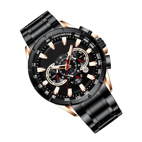 Montre chronographe homme en acier inoxydable le chic d'affaires durable