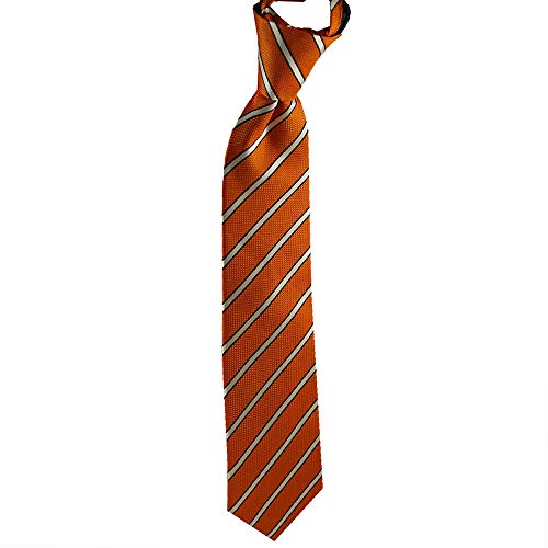 Johnson Brothers Children's Zipper Tie (ages 4-10 years old) Finding Nemo Orange Black and White Stripe Tie for boys