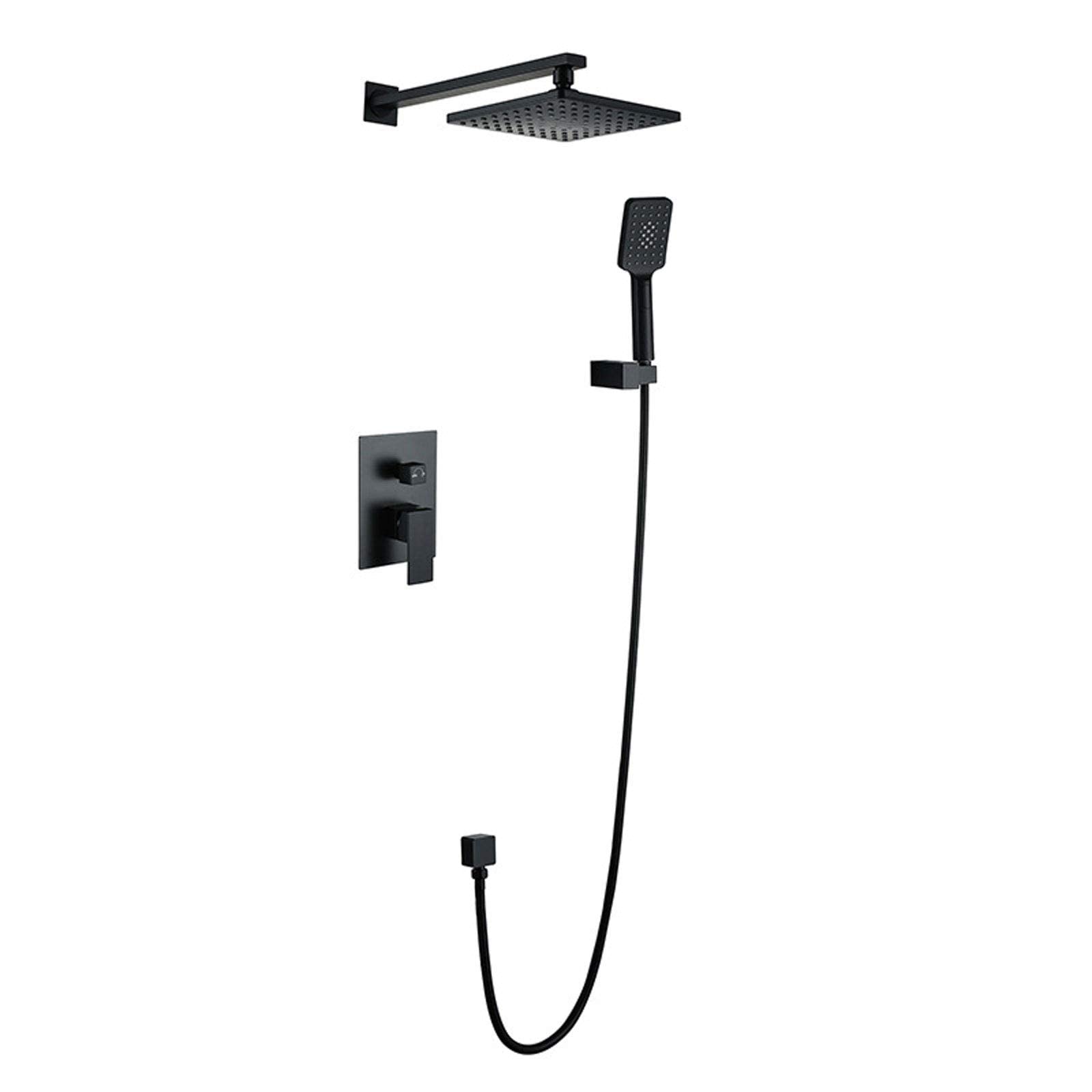 Ensemble de douche noir pour rénover une salle de bain moderne avec jets de massage