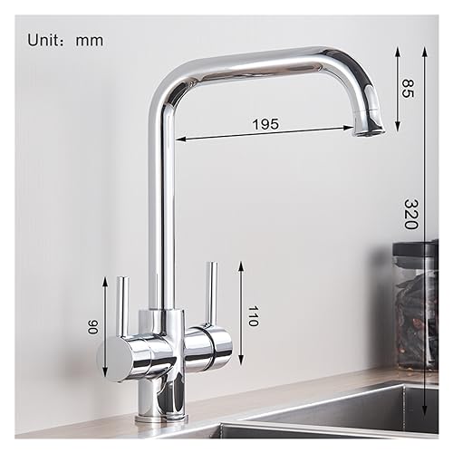 Robinet de cuisine eau pure nickel brossé mitigeur - 7