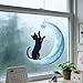Pet Memorial Suncatchers Gifts for Window Hangings,Moon Cat Acrylic Ornament Memorial Gifts for Loss of Cat Dog Sympathy Gift,Window Wall Decor Gift for Cat Lover