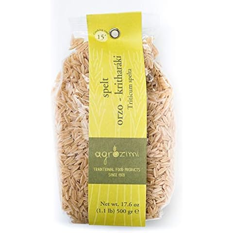 Agrozimi Spelt Kritharaki: Greek Orzo Pasta - 17.6oz | Vegan, Bronze Die-Cut, Naturally Air-Dried | Wholesome Mediterranean Delight Cover
