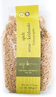 Agrozimi Spelt Kritharaki, Bronze Die-Cut, Naturally Air-Dried Greek Orzo Pasta