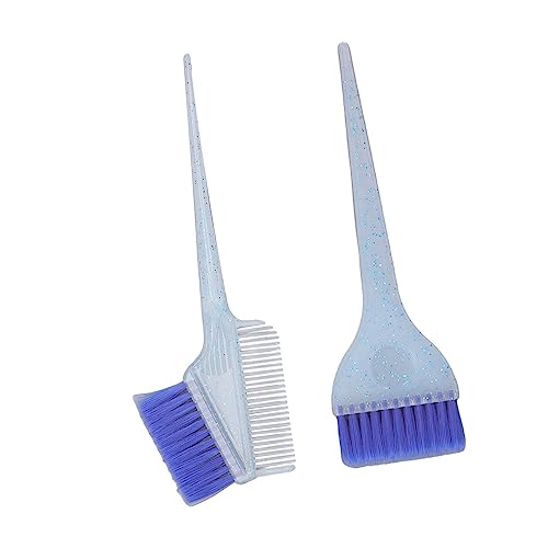 Escova de Tintura de Cabelo Dupla Face Escova de Tintura de Cabelo Alça Brilhante Escova de Tintura